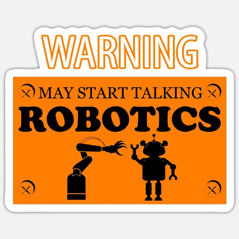 Roboter Sticker Größe S (10 x 10 cm)