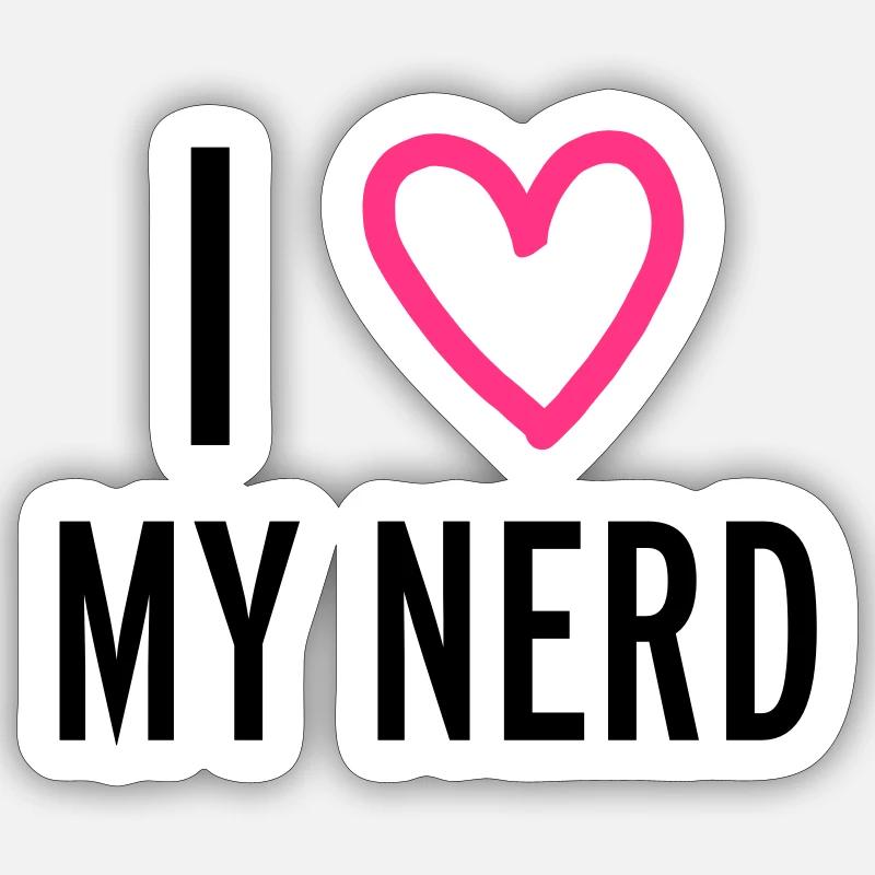 Nerd - Sticker size S (10 x 10 cm) - white matte