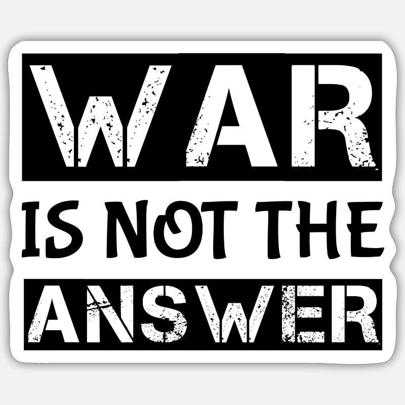 War Sticker size S (10 x 10 cm)