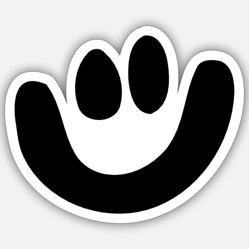 Smiley - Sticker size S (10 x 10 cm) - white matte
