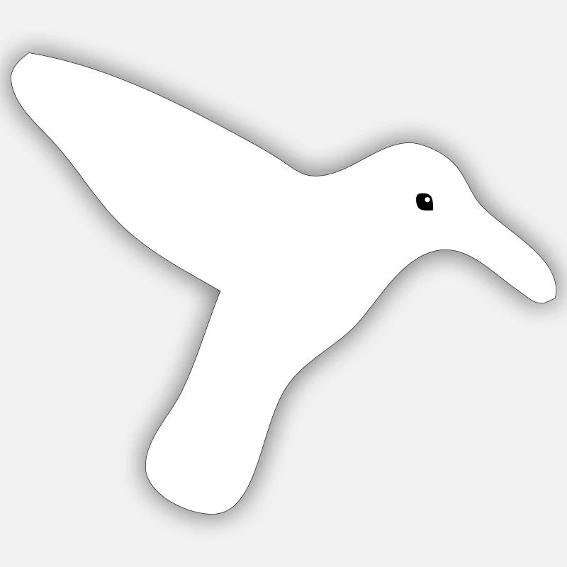 Kolibri - Sticker Größe S (10 x 10 cm) - Mattweiß