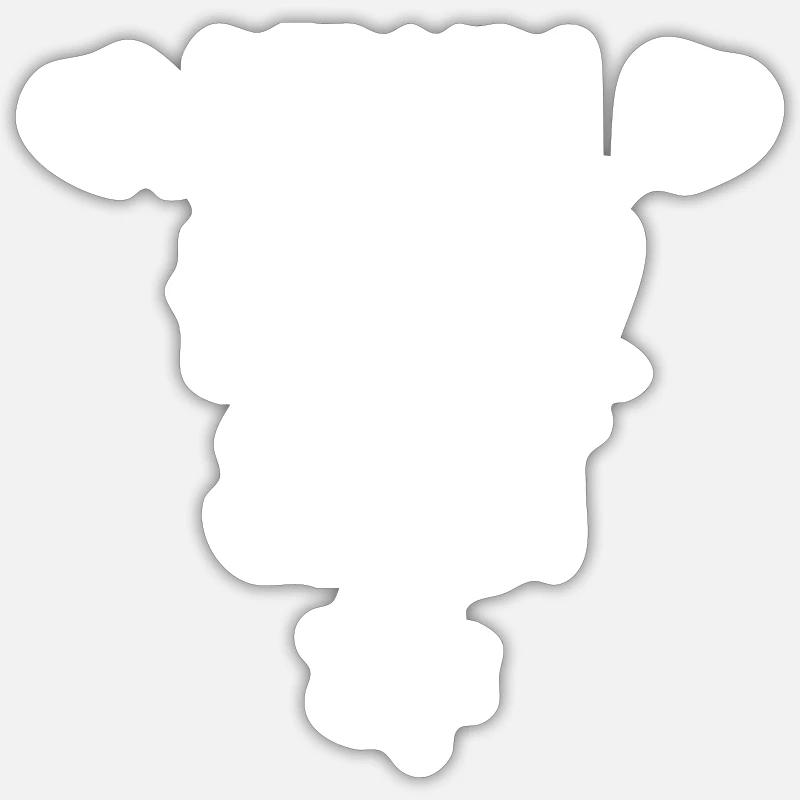 Dirndl Replacement Shirt - Sticker size S (10 x 10 cm) - white matte