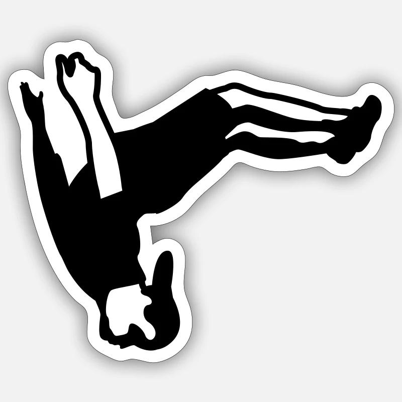 free running - Sticker size S (10 x 10 cm) - white matte