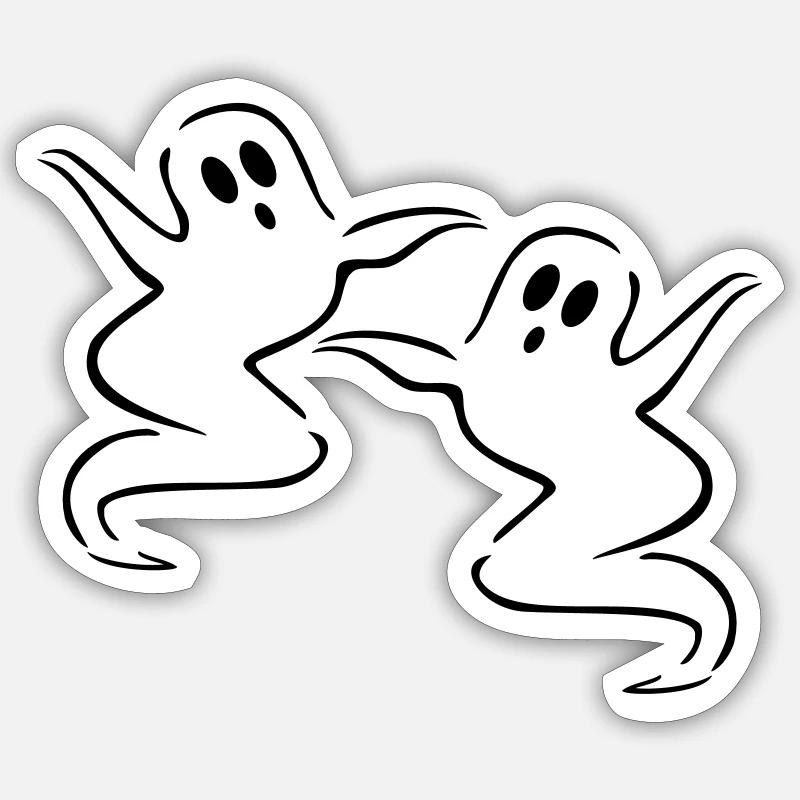 fantôme Sticker taille S (10 x 10 cm)