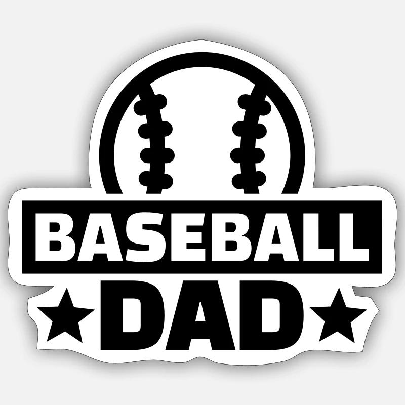 Baseball - Sticker taille S (10 x 10 cm) - blanc mat