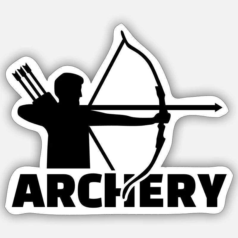 Archery - Sticker taille S (10 x 10 cm) - blanc mat
