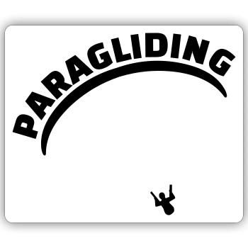 Paragliding - Sticker Größe S (10 x 10 cm) - Mattweiß - Vorne
