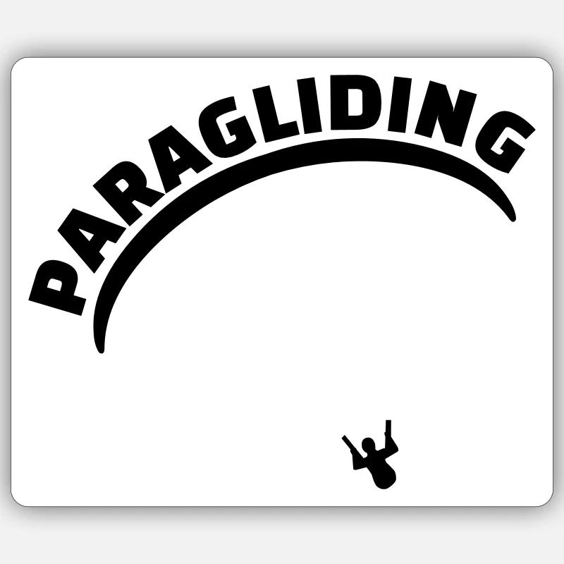 Paragliding - Sticker size S (10 x 10 cm) - white matte