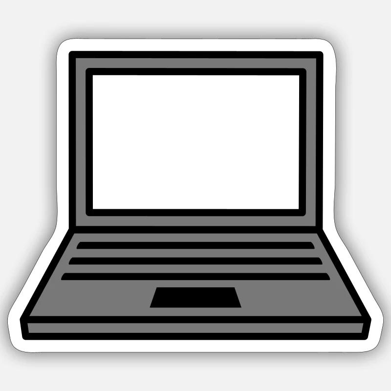 computer laptop notebook pc schreiben bildschirm m Sticker Größe S (10 x 10 cm)