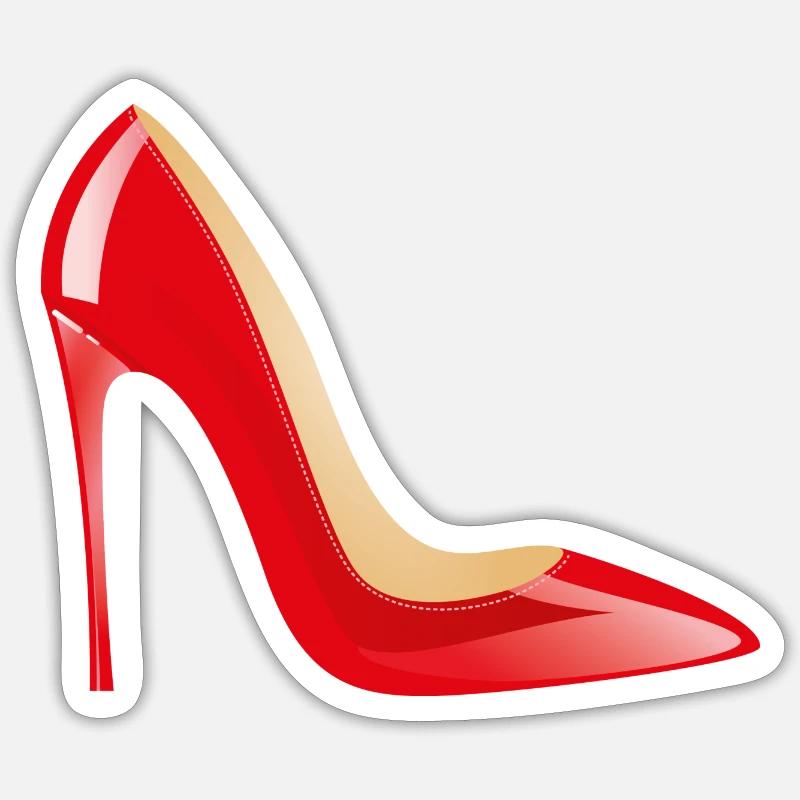 Smiley High Heels - Sticker size S (10 x 10 cm) - white matte