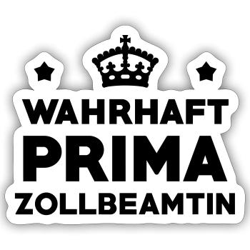 Zollbeamter Zollbeamterin Zoll Polizei Polizist - Sticker Größe S (10 x 10 cm) - Mattweiß - Vorne