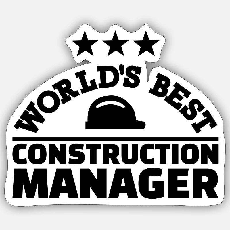 Construction manager Sticker taille S (10 x 10 cm)