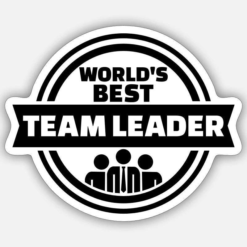 Teamleiter - Sticker Größe S (10 x 10 cm) - Mattweiß