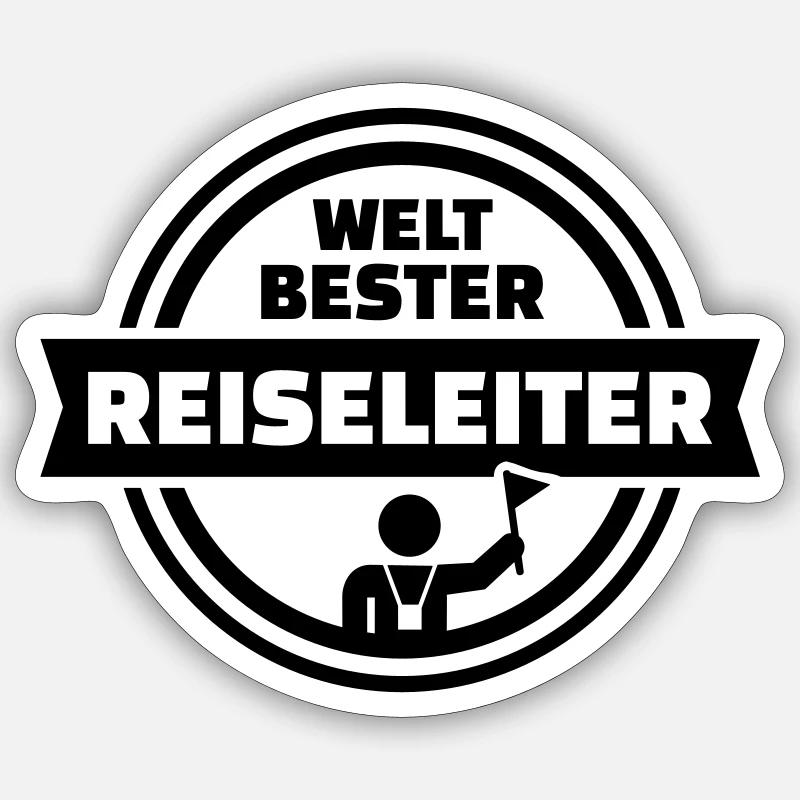 Reiseleiter - Sticker Größe S (10 x 10 cm) - Mattweiß