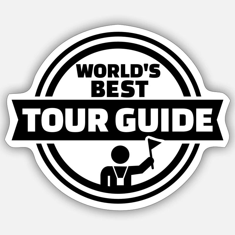 Tour guide - Sticker size S (10 x 10 cm) - white matte