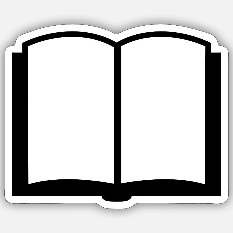 Buch - Sticker Größe S (10 x 10 cm) - Mattweiß