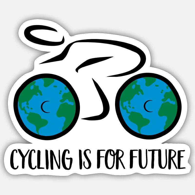 bicycle - Sticker size S (10 x 10 cm) - white matte