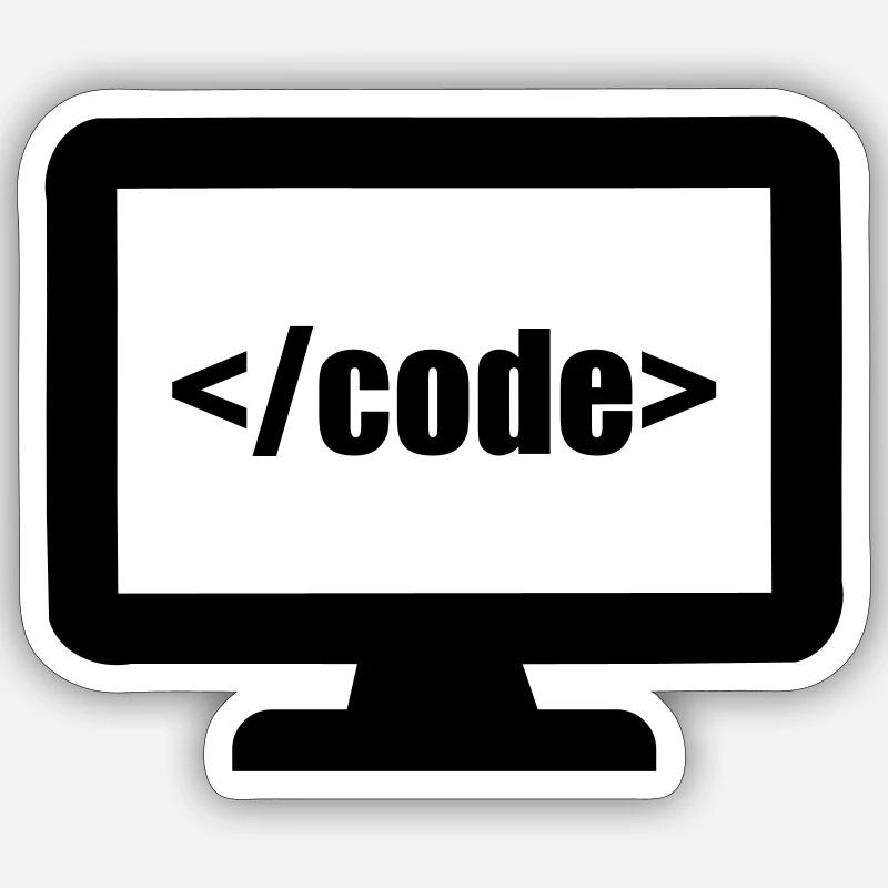 Programmierer - Sticker Größe S (10 x 10 cm) - Mattweiß