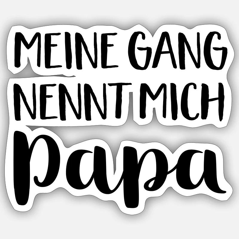Papa - Sticker Größe S (10 x 10 cm) - Mattweiß