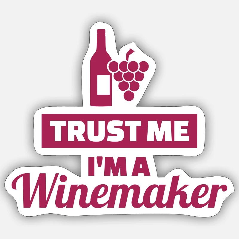 Winzer - Sticker Größe S (10 x 10 cm) - Mattweiß