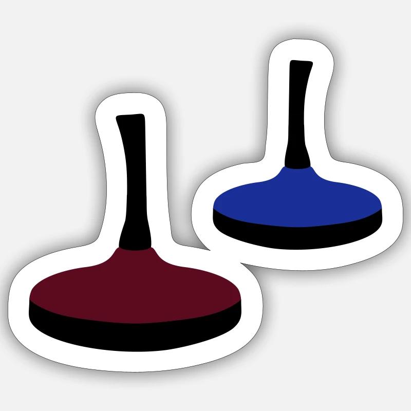 Curling - Sticker taille S (10 x 10 cm) - blanc mat