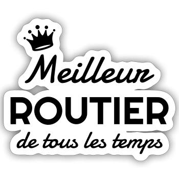 Trucker LKW Fahrer Routier Truck Camion Transport - Sticker size S (10 x 10 cm) - white matte - Front