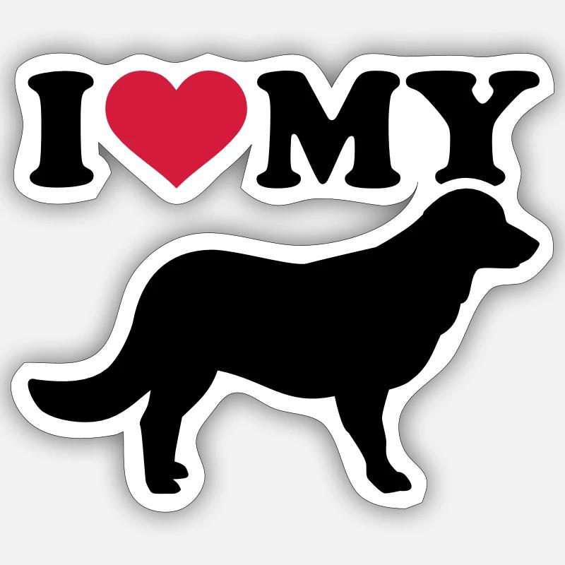 Flat Coated Retriever - Sticker size S (10 x 10 cm) - white matte