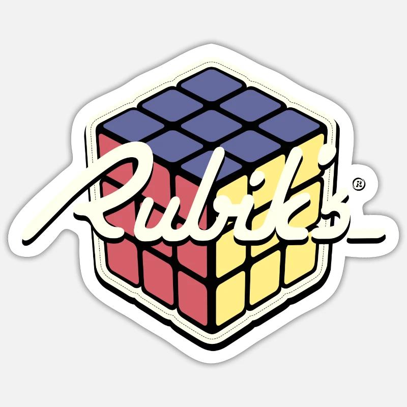 Rubik's Cube Retro Style Sticker size S (10 x 10 cm)
