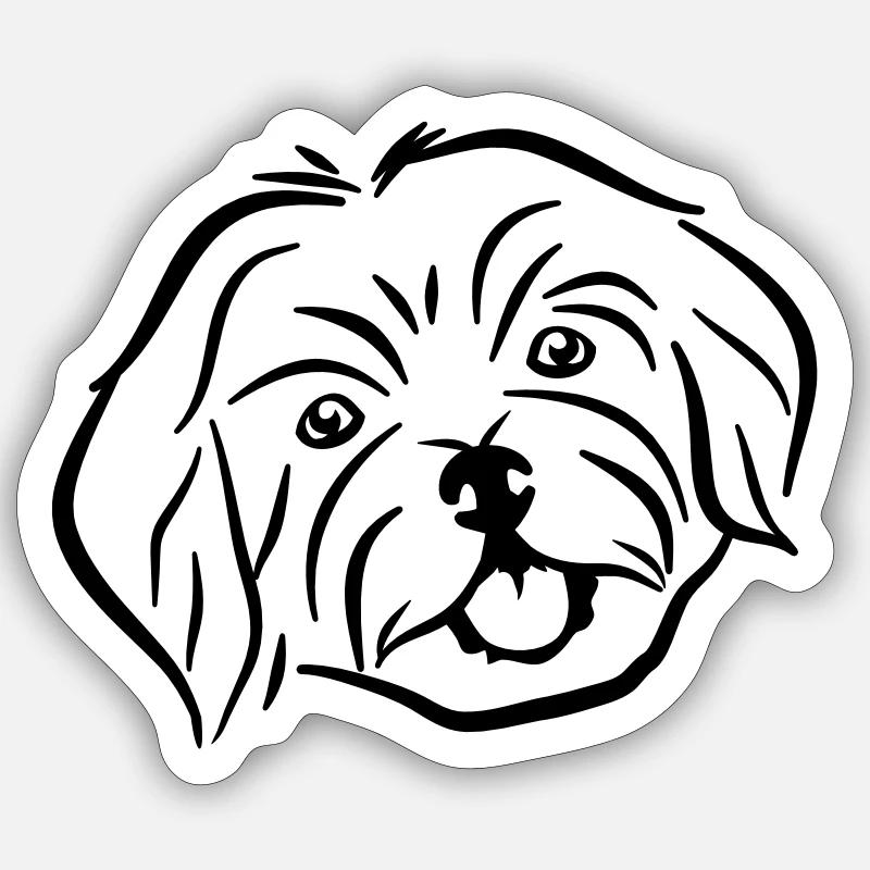 Havanese - Sticker size S (10 x 10 cm) - white matte