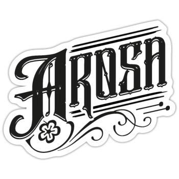 Arosa - Sticker size S (10 x 10 cm) - white matte - Front