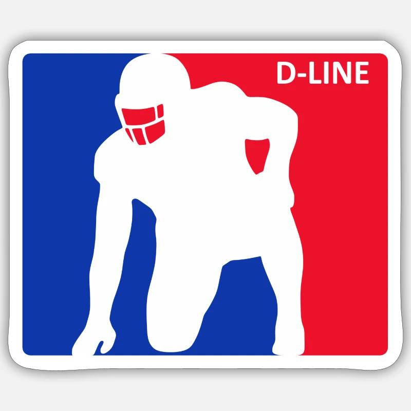 D Line white Sticker Größe S (10 x 10 cm)