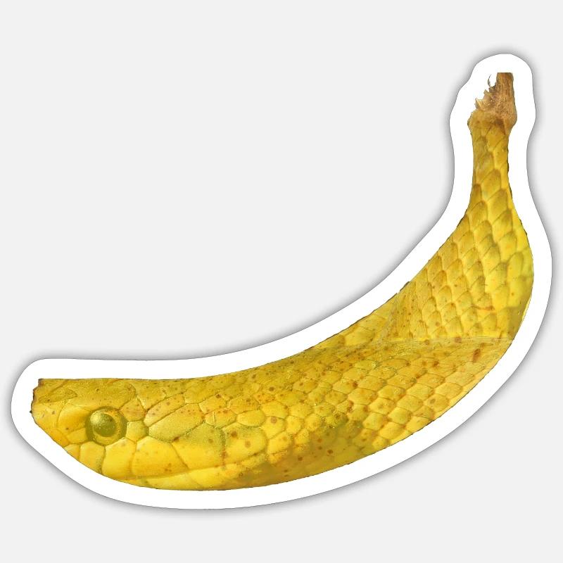 Banane serpent Sticker taille S (10 x 10 cm)