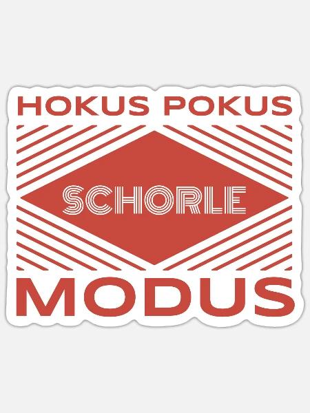 hokus pokus schorle modus - Sticker Größe S (10 x 10 cm) - Mattweiß