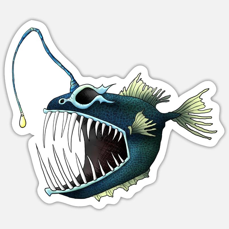 frogfish - Sticker taille S (10 x 10 cm) - blanc mat
