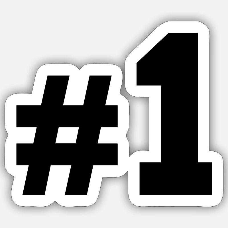 Number one Sticker size S (10 x 10 cm)