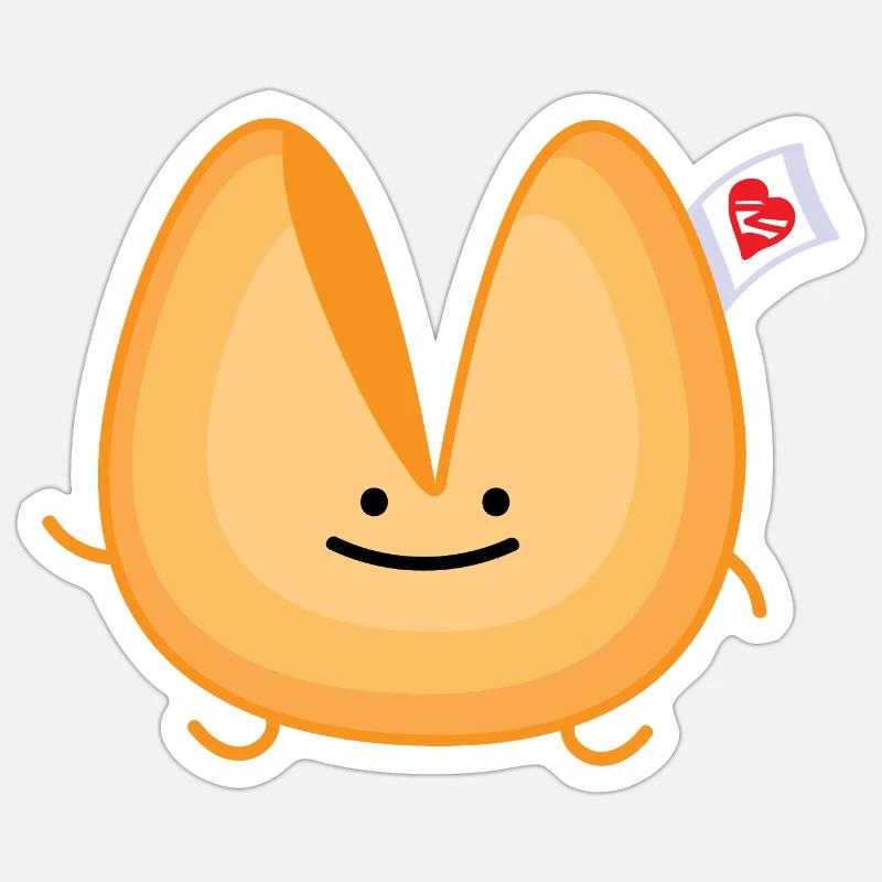 Amour de biscuit de fortune (b) Sticker taille S (10 x 10 cm)