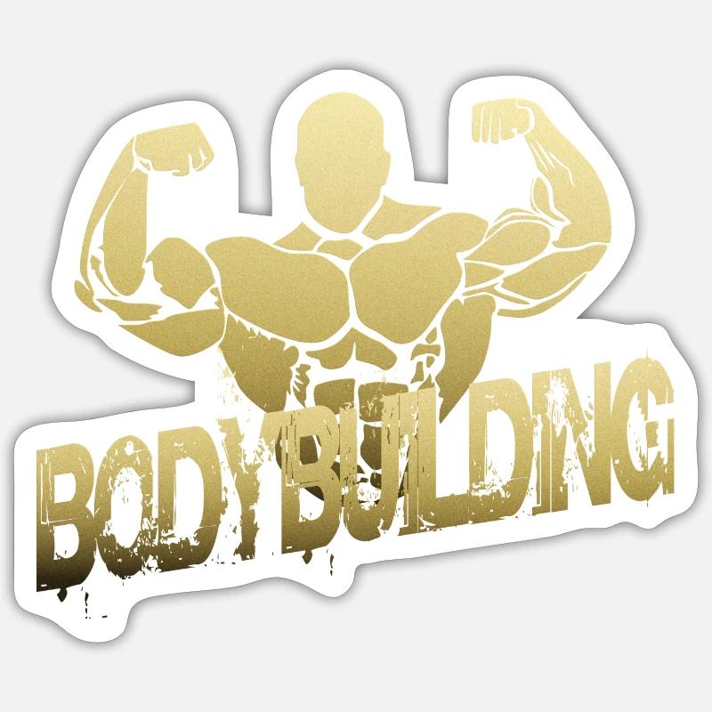 Musculation - Sticker taille S (10 x 10 cm) - blanc mat