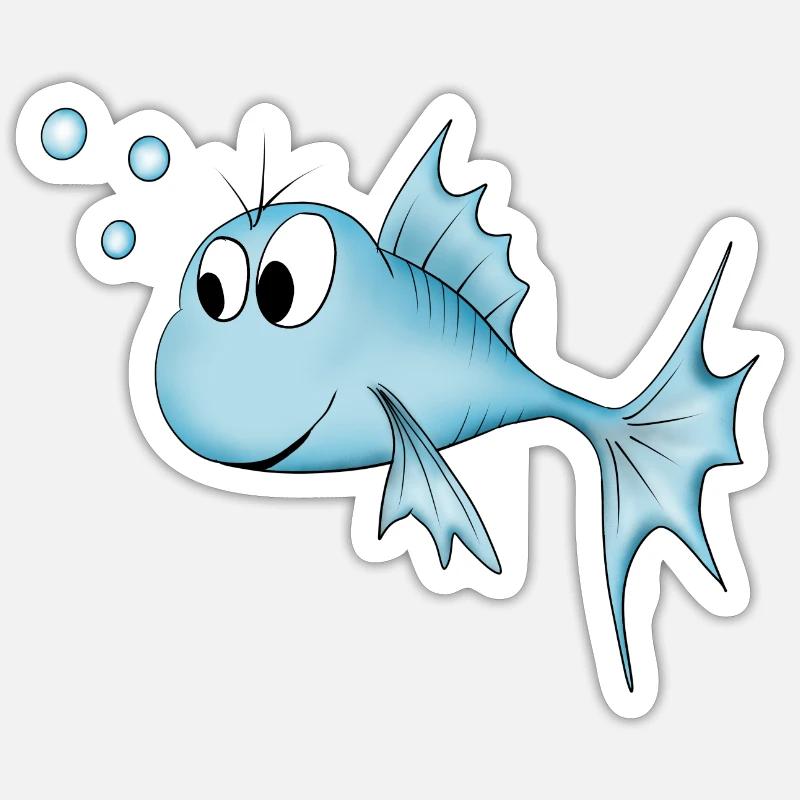fish - Sticker size S (10 x 10 cm) - white matte