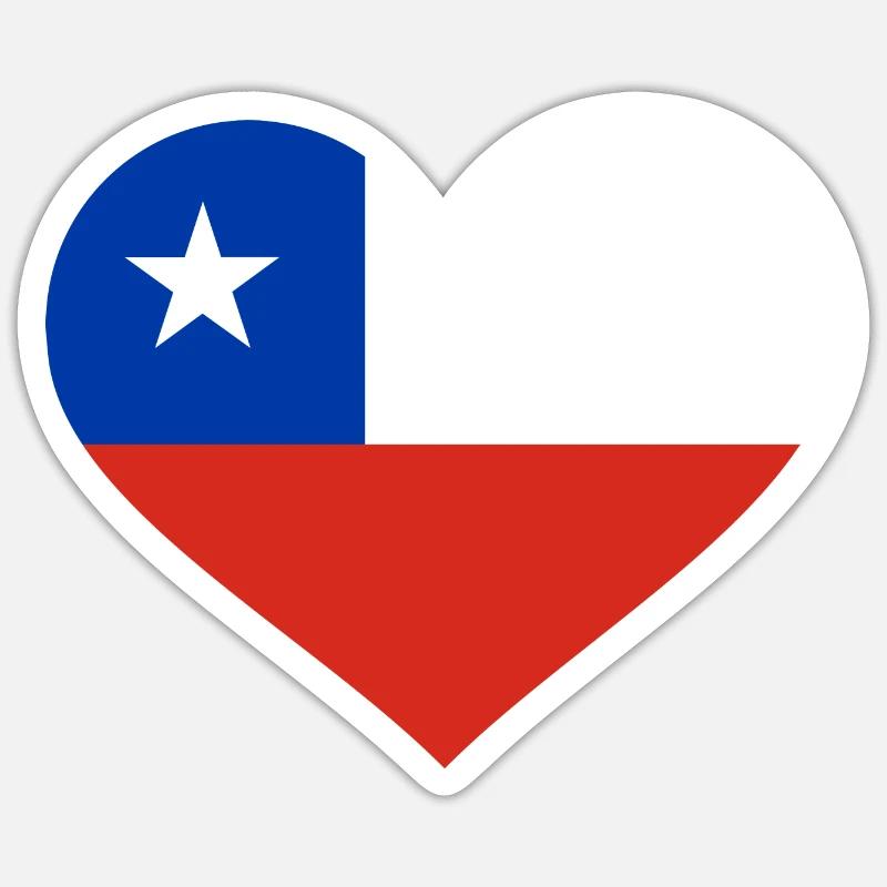 Chile - Sticker size S (10 x 10 cm) - white matte