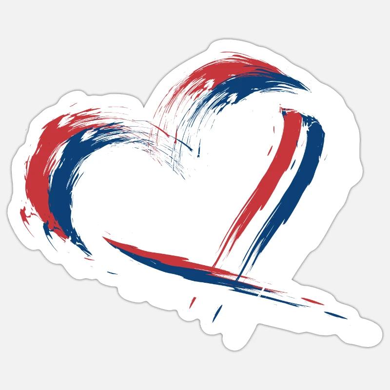 Drapeau de la Serbie - Sticker taille S (10 x 10 cm) - blanc mat