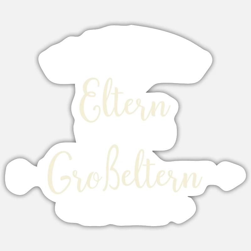 Schwangerschaftsankündigung Geschenkidee - Sticker Größe S (10 x 10 cm) - Mattweiß