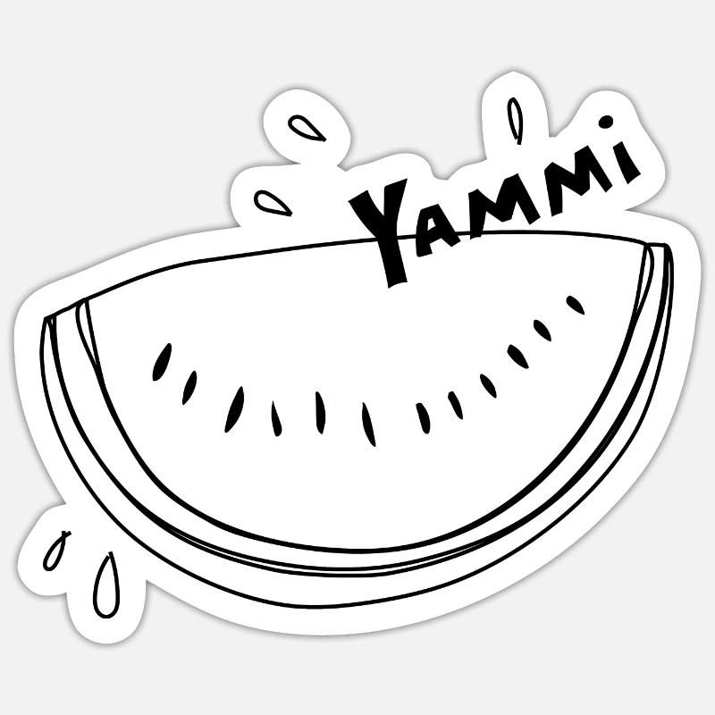 Melon - Sticker size S (10 x 10 cm) - white matte