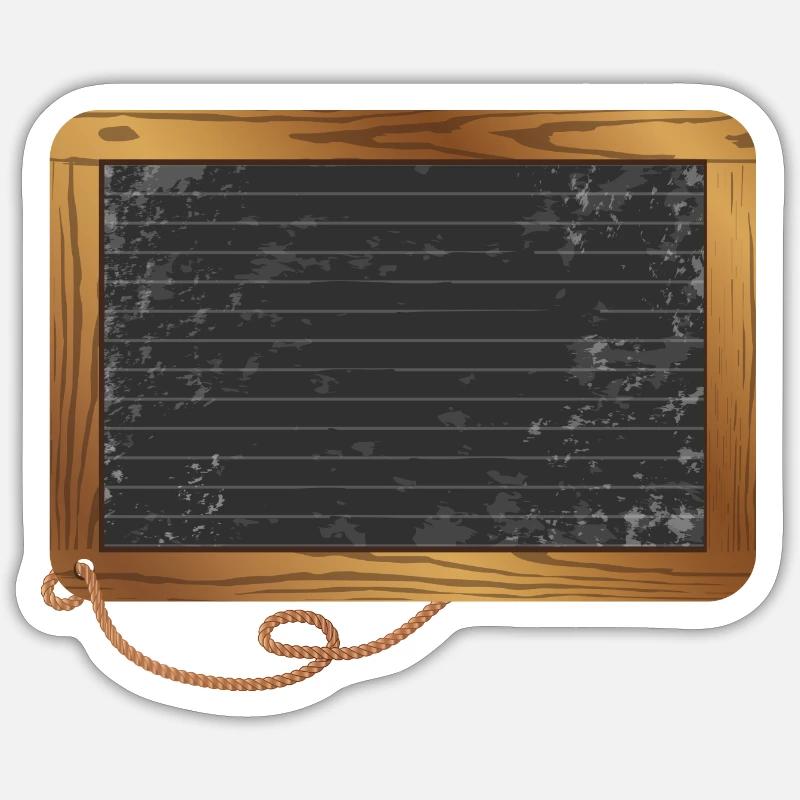 Ardoise noire vide à étiqueter - Sticker taille S (10 x 10 cm) - blanc mat