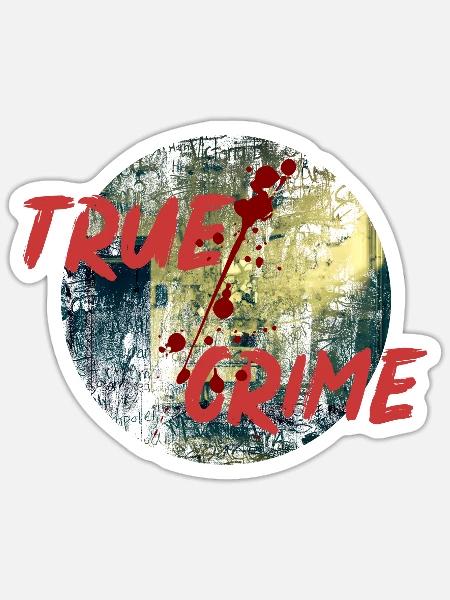 True Crime - Sticker Größe S (10 x 10 cm) - Mattweiß
