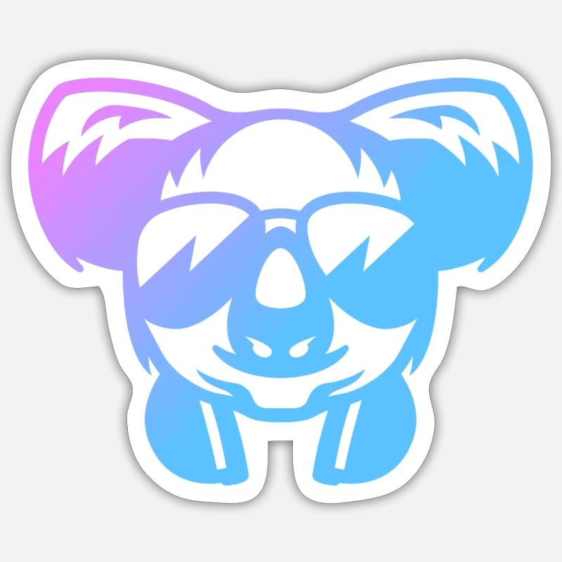 Koala Koalabär - Sticker Größe S (10 x 10 cm) - Mattweiß