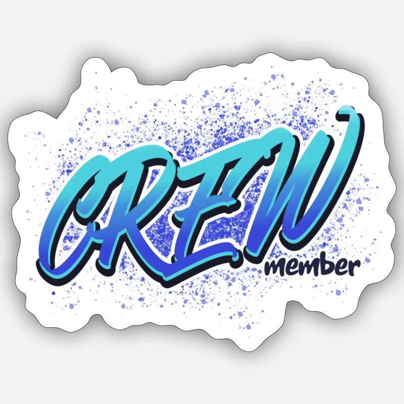 Conception des membres d'équipage Sticker taille S (10 x 10 cm)