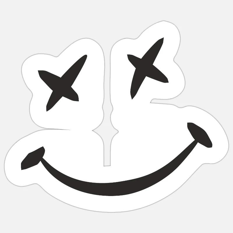 Cara sonriente Sticker taille S (10 x 10 cm)