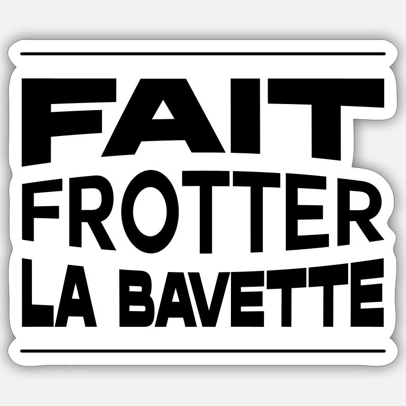 Bavette Sticker taille S (10 x 10 cm)