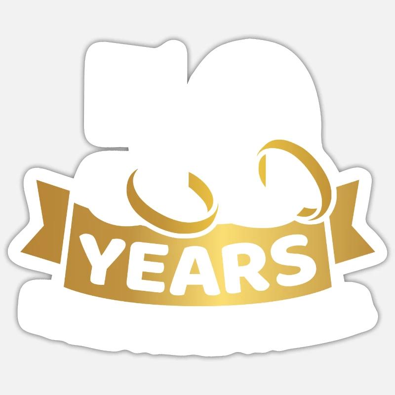 Mariage d'or - Sticker taille S (10 x 10 cm) - blanc mat
