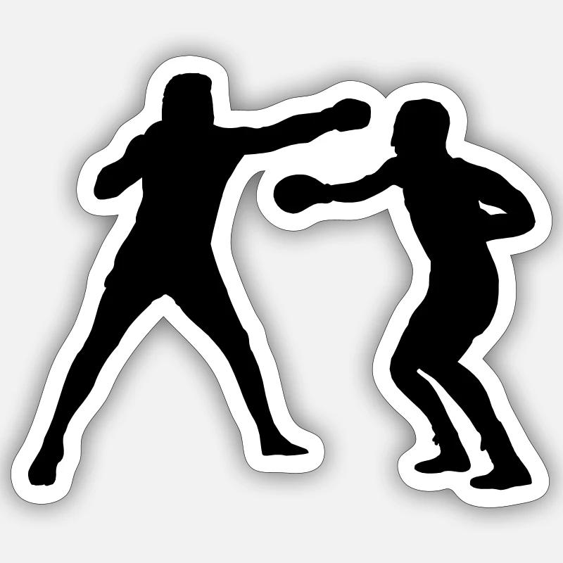 Boxkampftraining Sticker Größe S (10 x 10 cm)